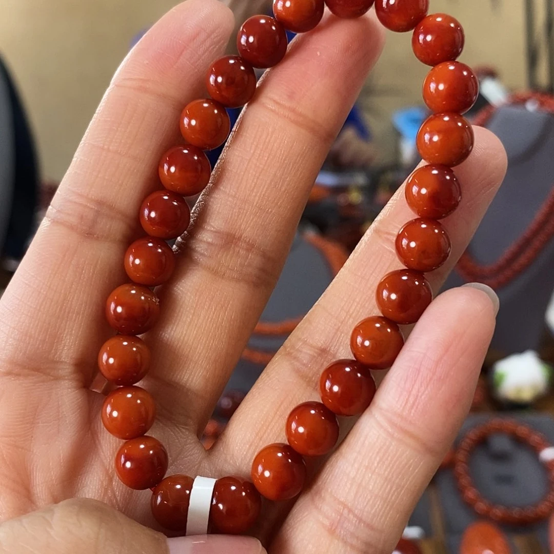 未镶嵌单圈8原矿南红玛瑙