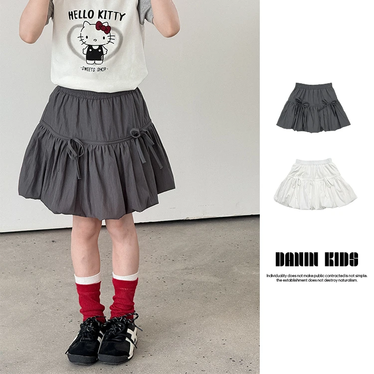 【嗒囜】安全裤设计防走光女童tutu裙子夏季新款蝴蝶结儿童半身短裙