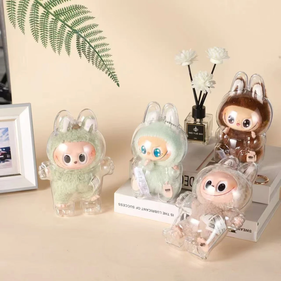 泡泡玛特拉布布一代透明套LABUBU保护壳坐坐派对透明衣服