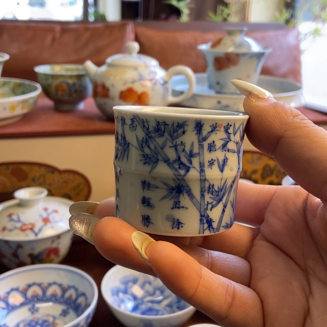 w雪山春晓定风波竹节杯