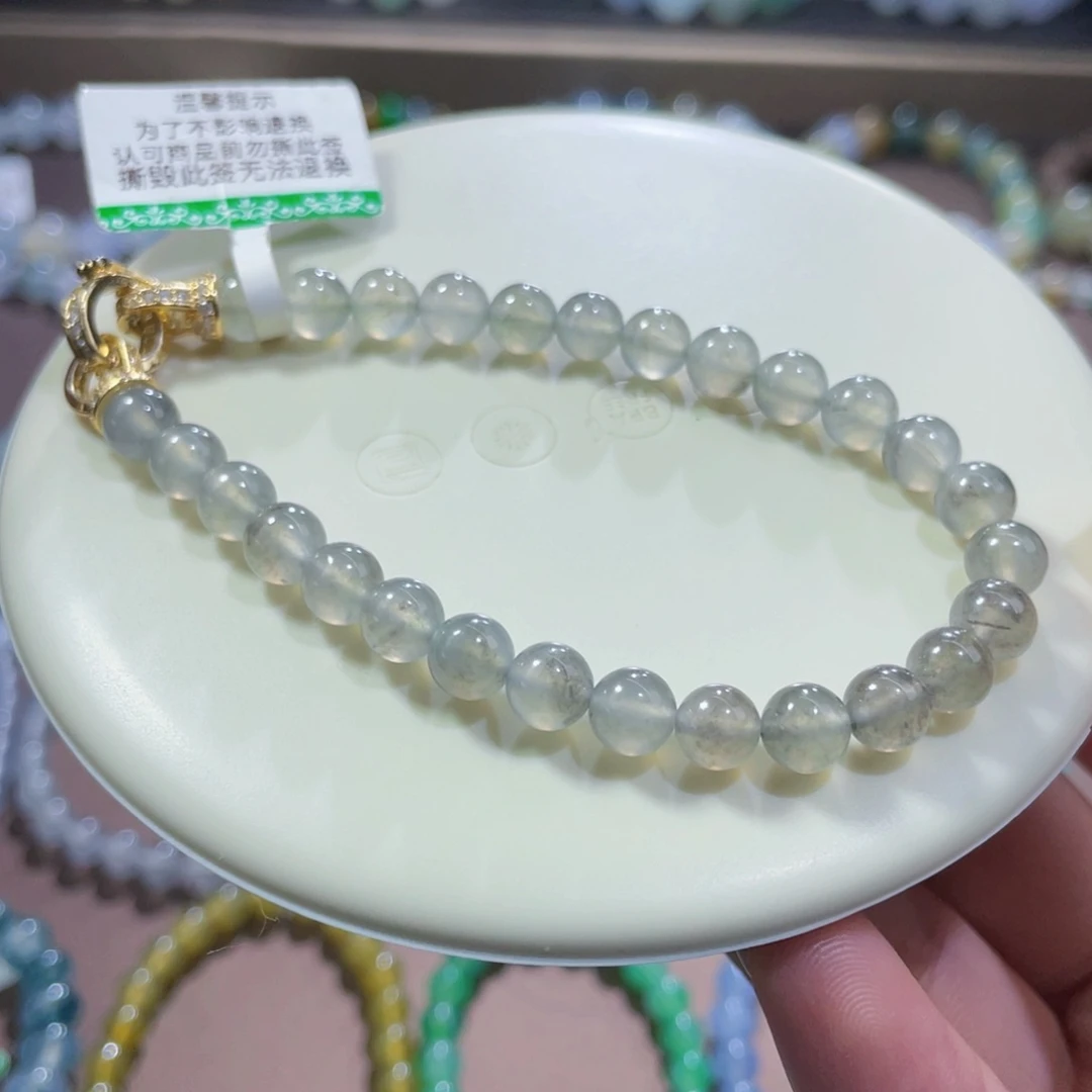 未镶嵌手链翡翠高冰茶咖卡6