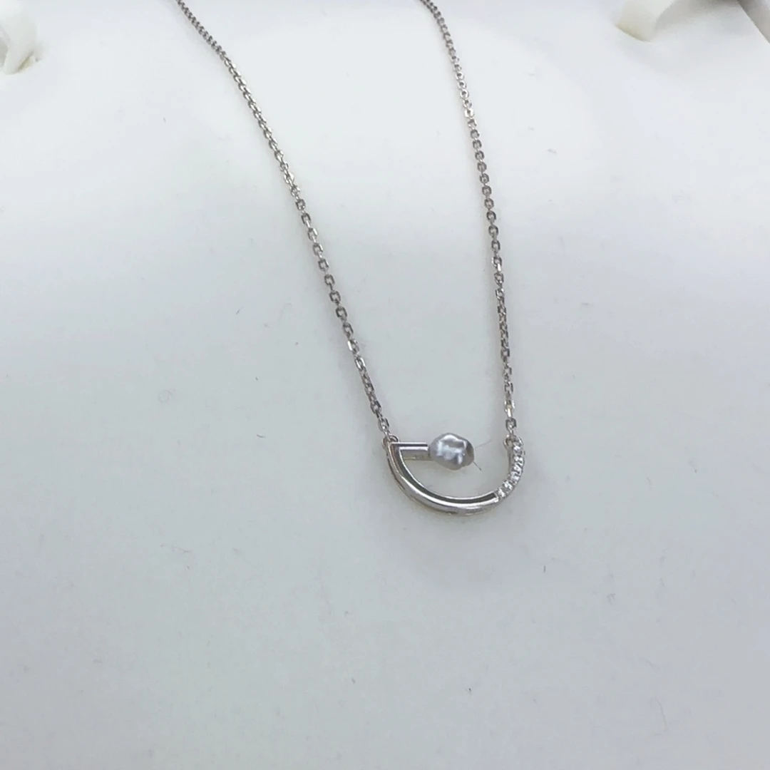 颈饰银S925镶嵌海水珍珠