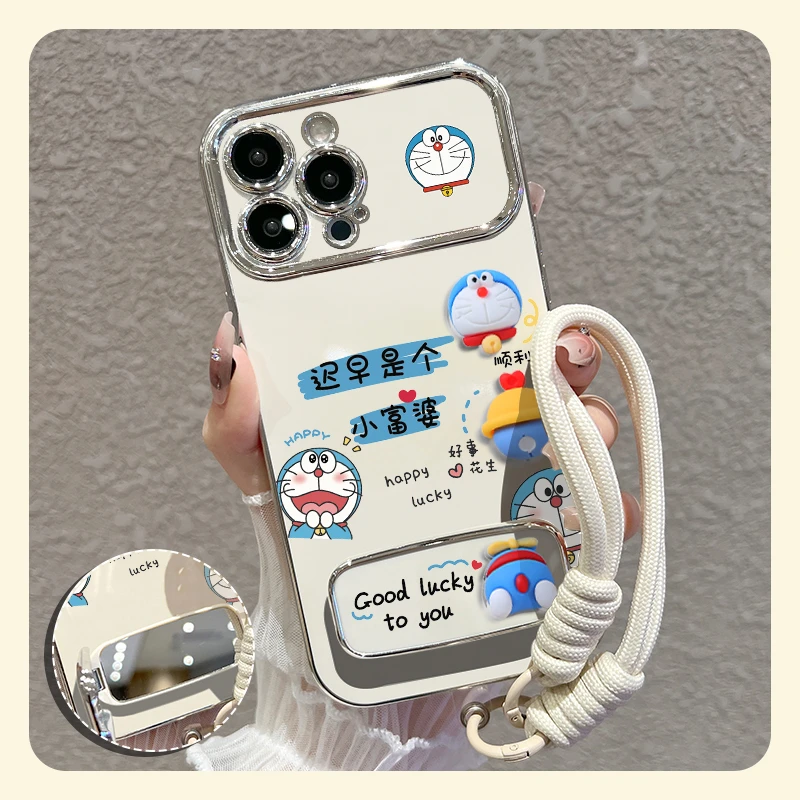 【苹果/华为/oppo/vivo/小米】适用富婆蓝胖子大视窗手机壳防摔女款