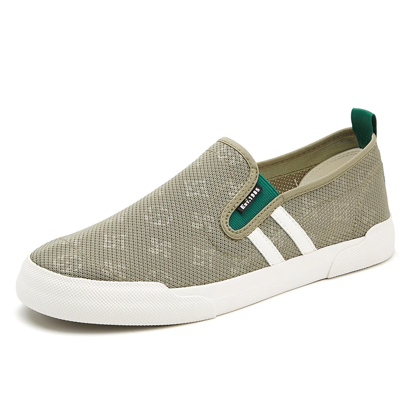 夏季透气网面鞋镂空薄款老北京布鞋一脚蹬懒人鞋舒适软底休闲鞋男