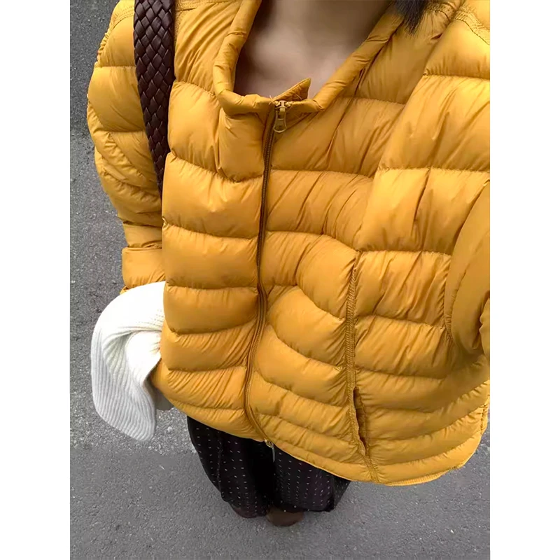 韩版休闲简约立领排骨棉服女冬季新款宽松显瘦设计感保暖棉袄外套