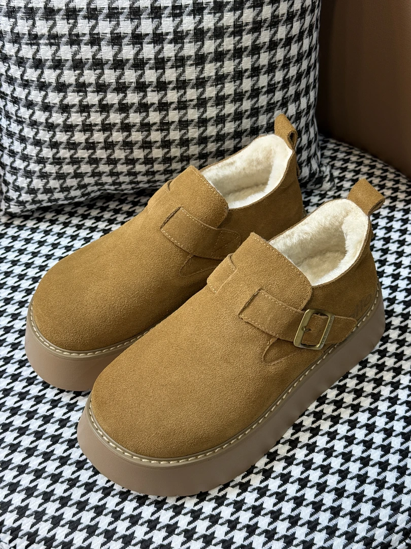 休闲风极简风纯色棉靴/毛靴棉鞋户外靴秋冬冬季927-8