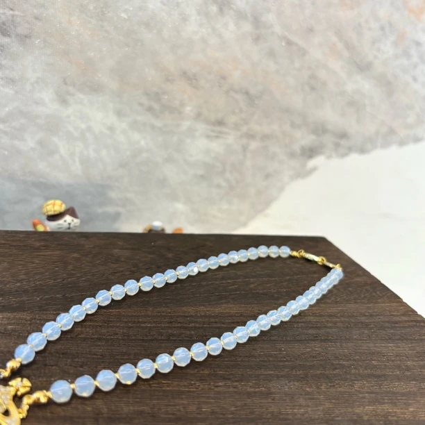 铜合金仿水晶项链 黄地球zz项链XL2832