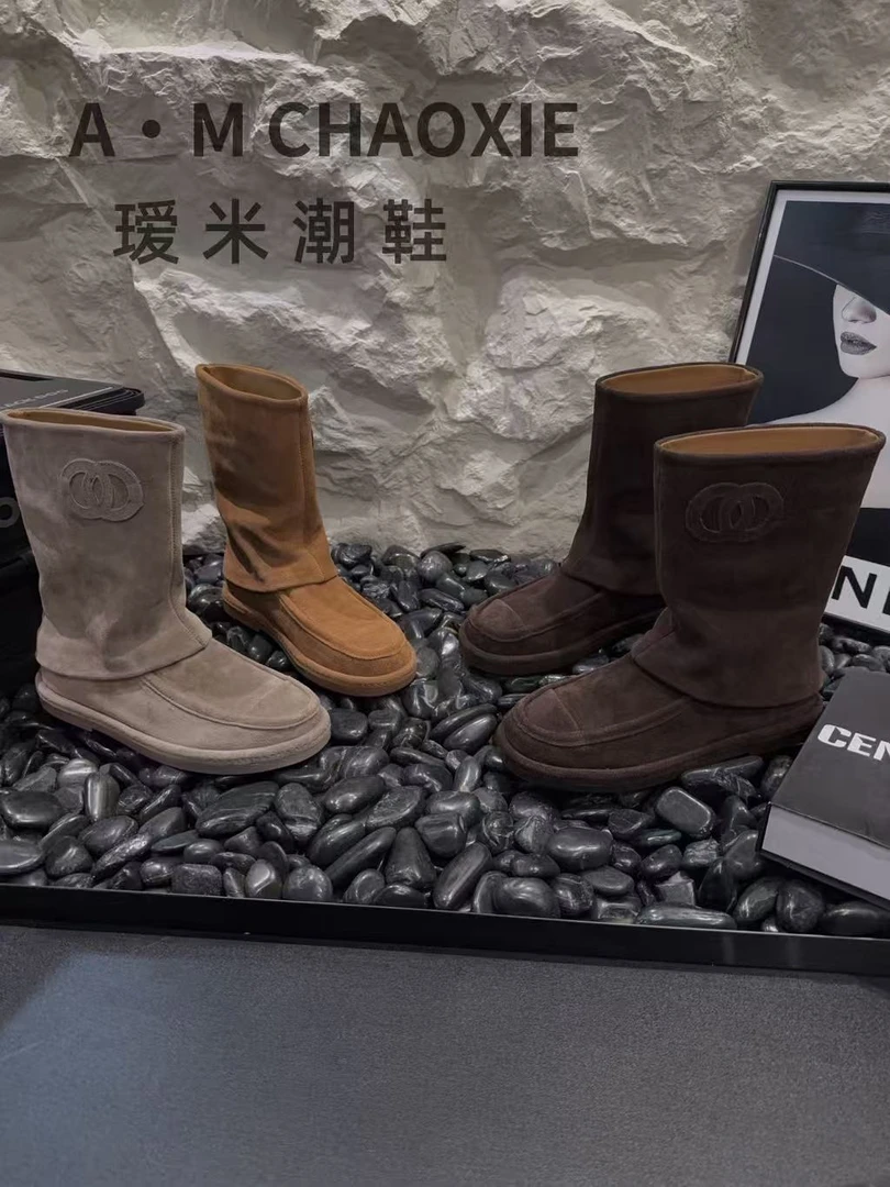 2025筒靴女鞋马靴百搭短靴时装靴经典高筒时尚马丁靴潮鞋57-8