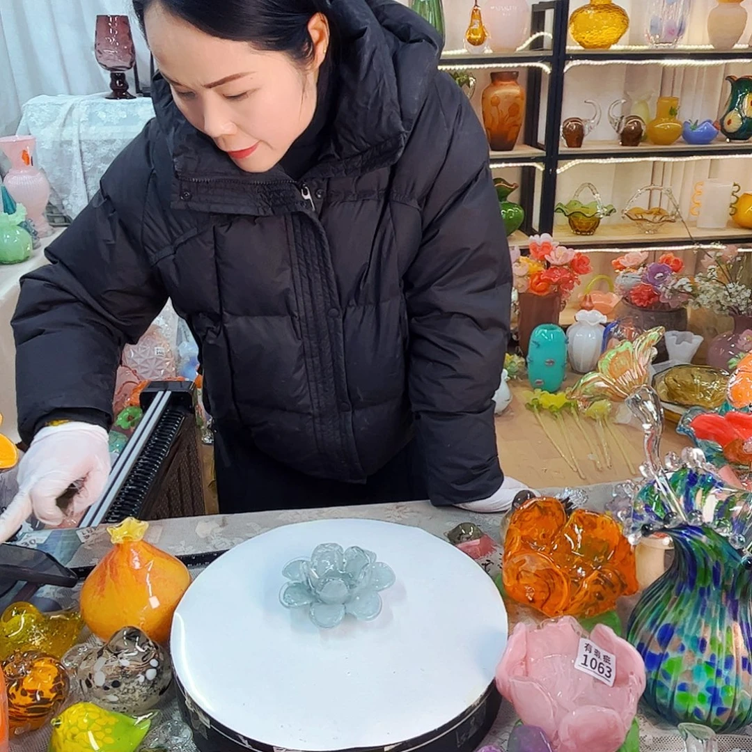 烛台家悦美居琉璃摆件