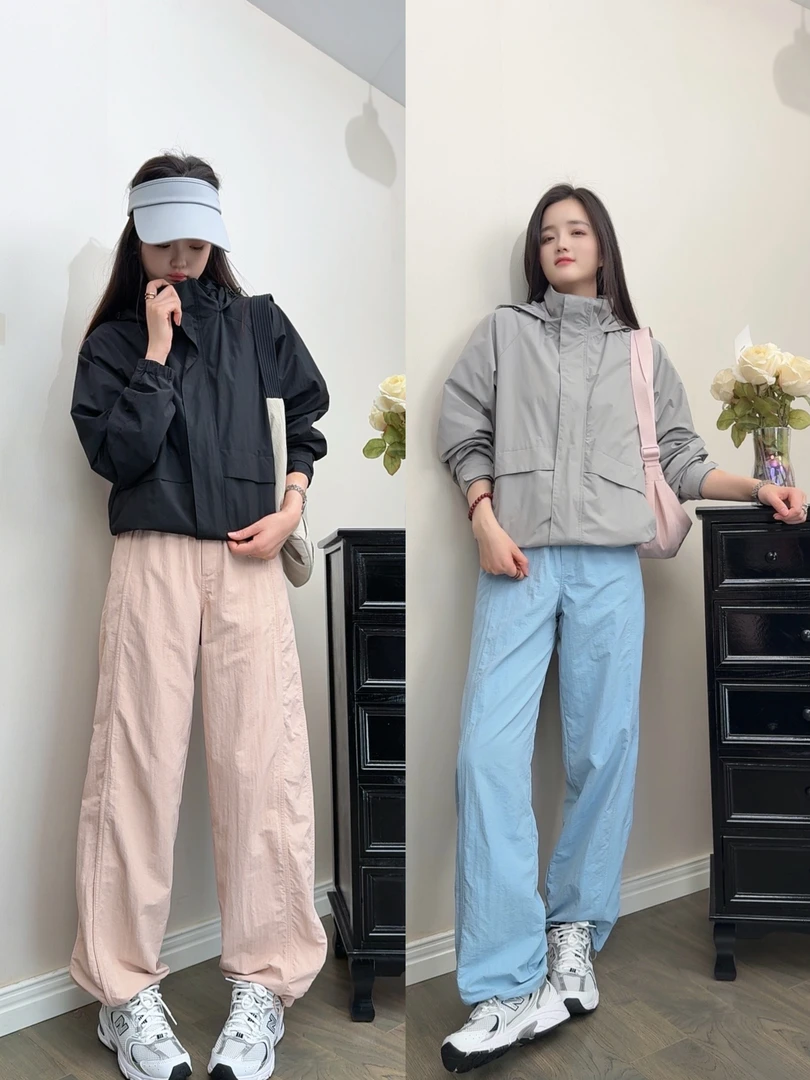 25春款防风立领茄克男女款防水休闲夹克外套连帽新款