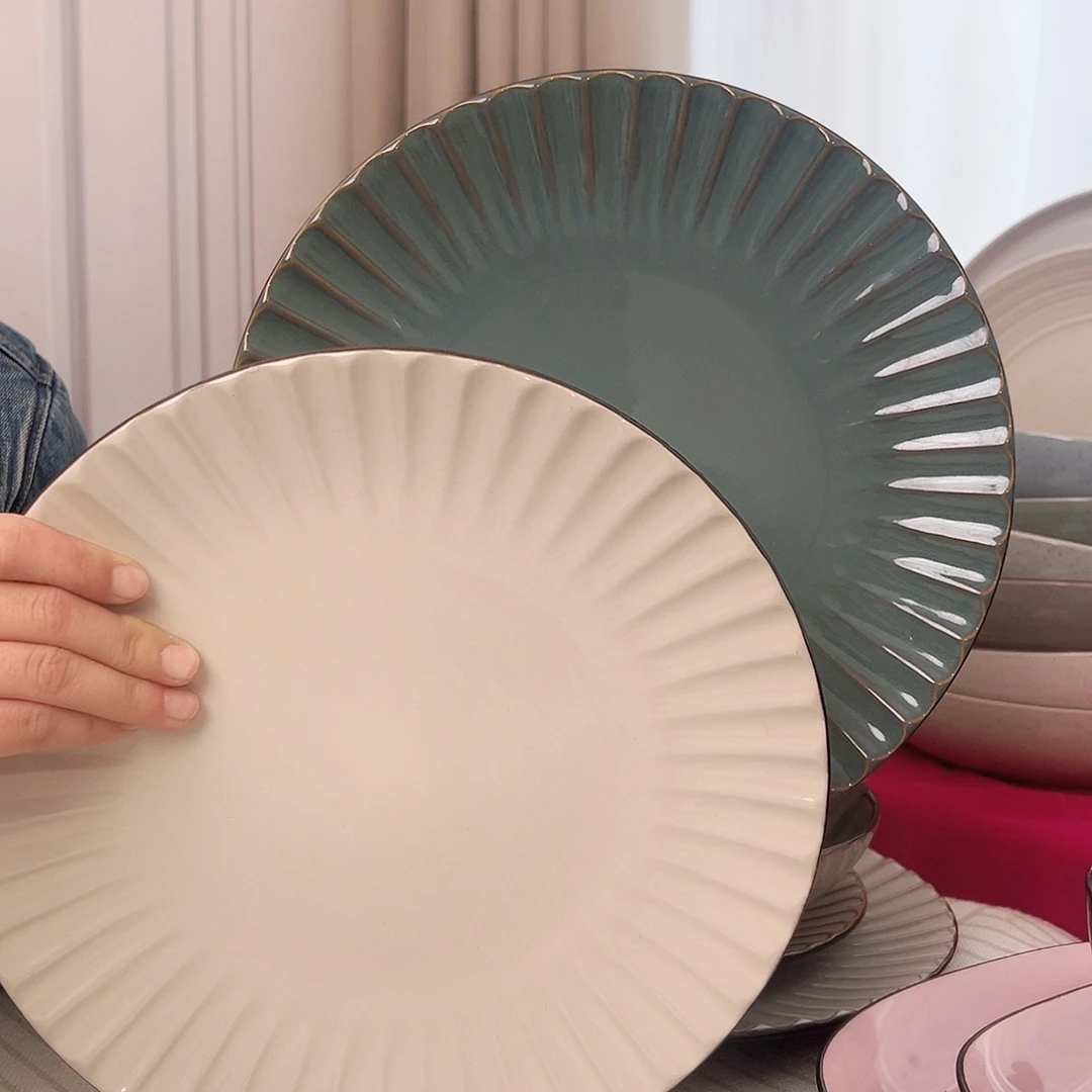 稻谷壳10.5寸浮雕 绿色加白色 两个