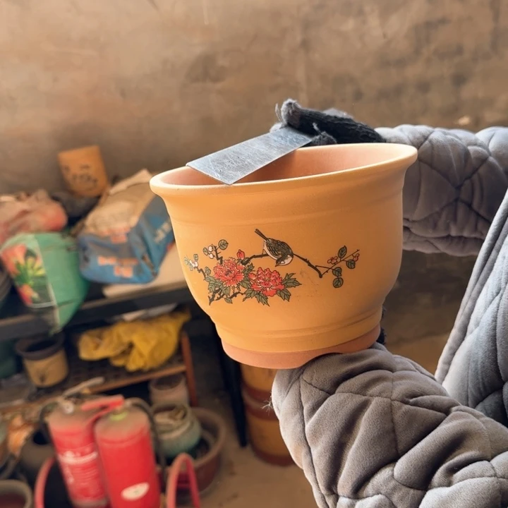 紫砂紫砂花盆19*14