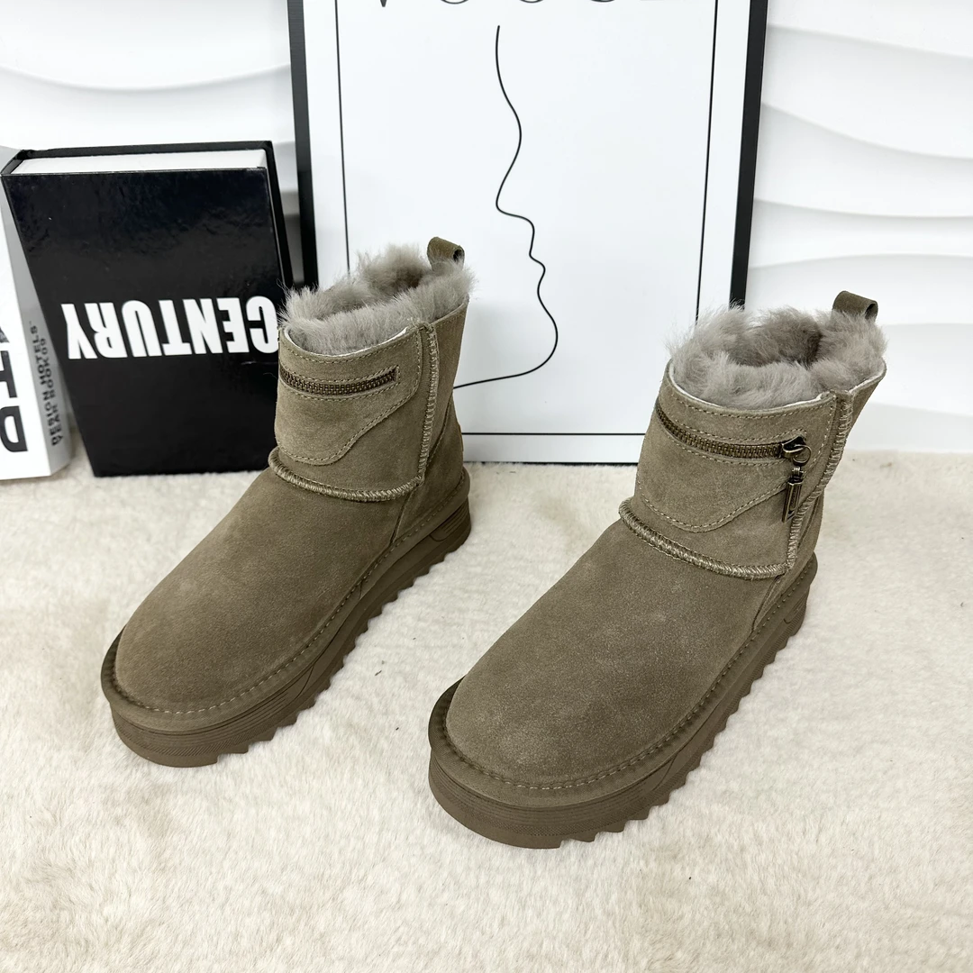 新款气质百搭潮流女士{羊毛}休闲雪地靴/LD/8219