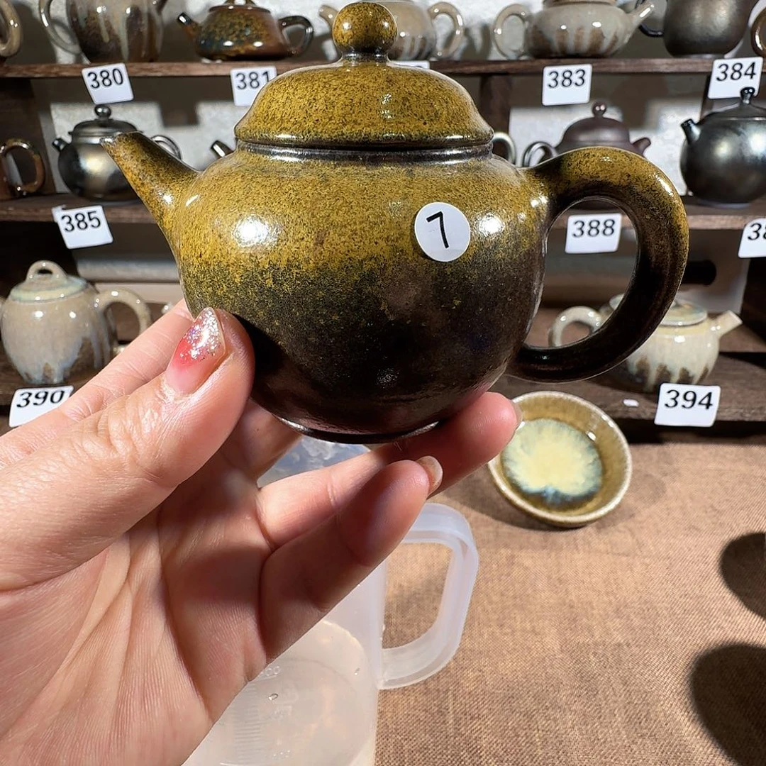 建水紫陶白泥柴烧壶