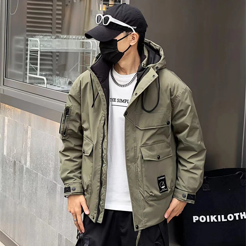 704-6155 冬季滑雪保暖锁温男士百搭时尚休闲潮流帅气断码棉外套