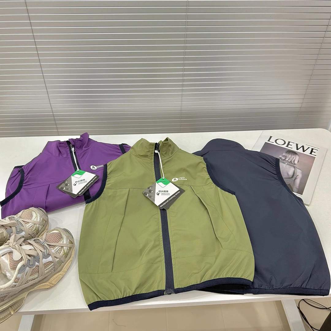 肉肉家-【拉链马甲】儿童春季隐藏口袋半高领马甲外套