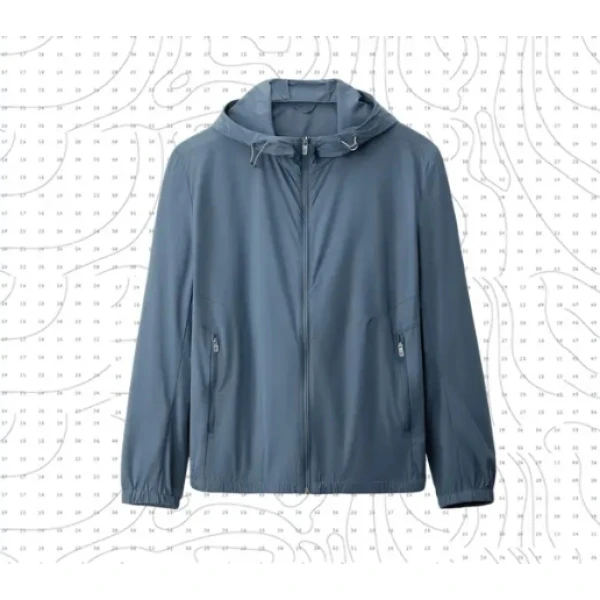 HS178剪标夏季男士六面弹防晒服凉感连帽休闲透气外套夹克