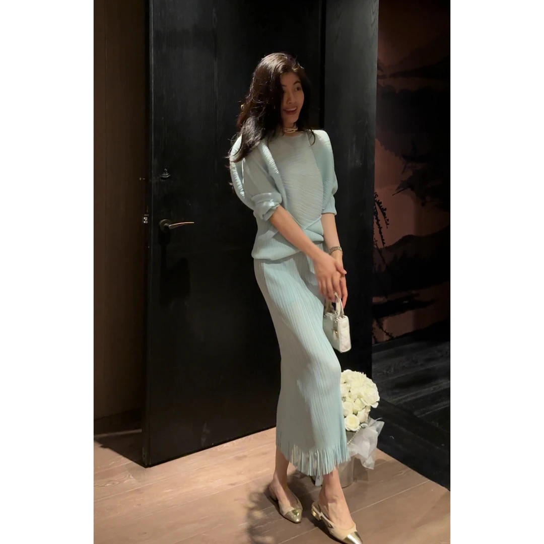 【N·COU】25夏新款【3D雕塑】立体异型褶皱不规则套装DY79289