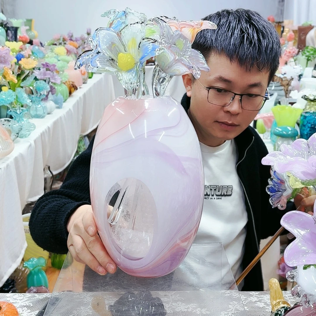 福利不退不换琉璃花瓶艺术品