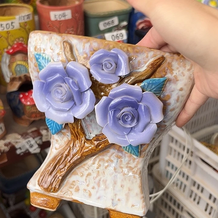 粗陶材质多肉花盆