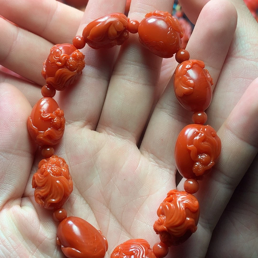 南红玛瑙未镶嵌1金鱼手串