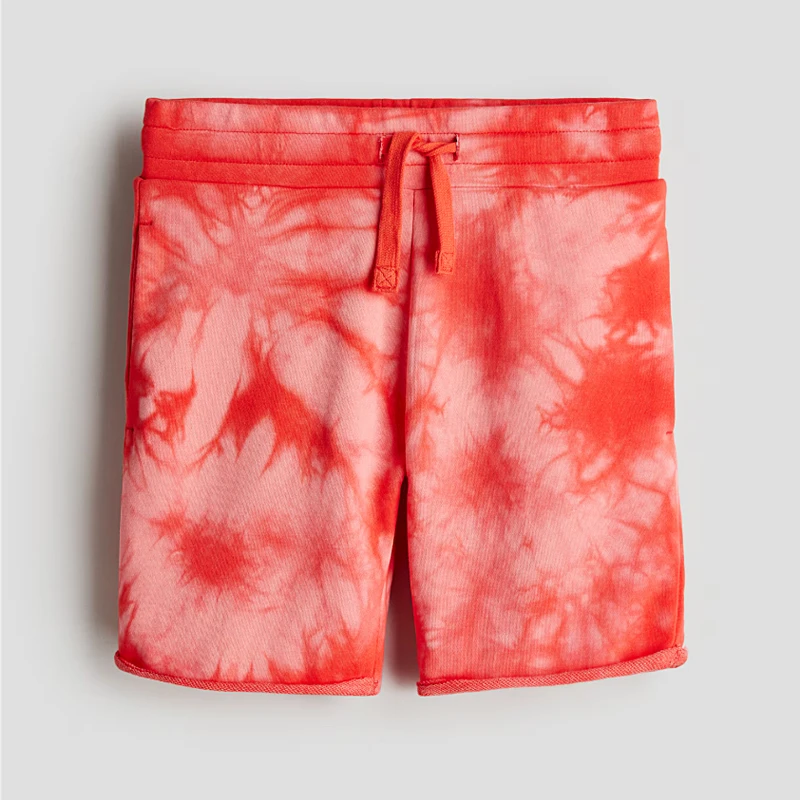 H621-N童装134-170码欧美H家儿童毛圈五分裤休闲裤重水洗扎染外贸