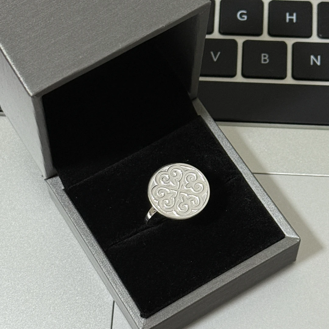 足银戒指 纯银戒指s990活口可调