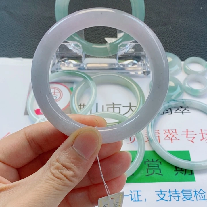未镶嵌手镯翡翠圆条手镯56-57圈口
