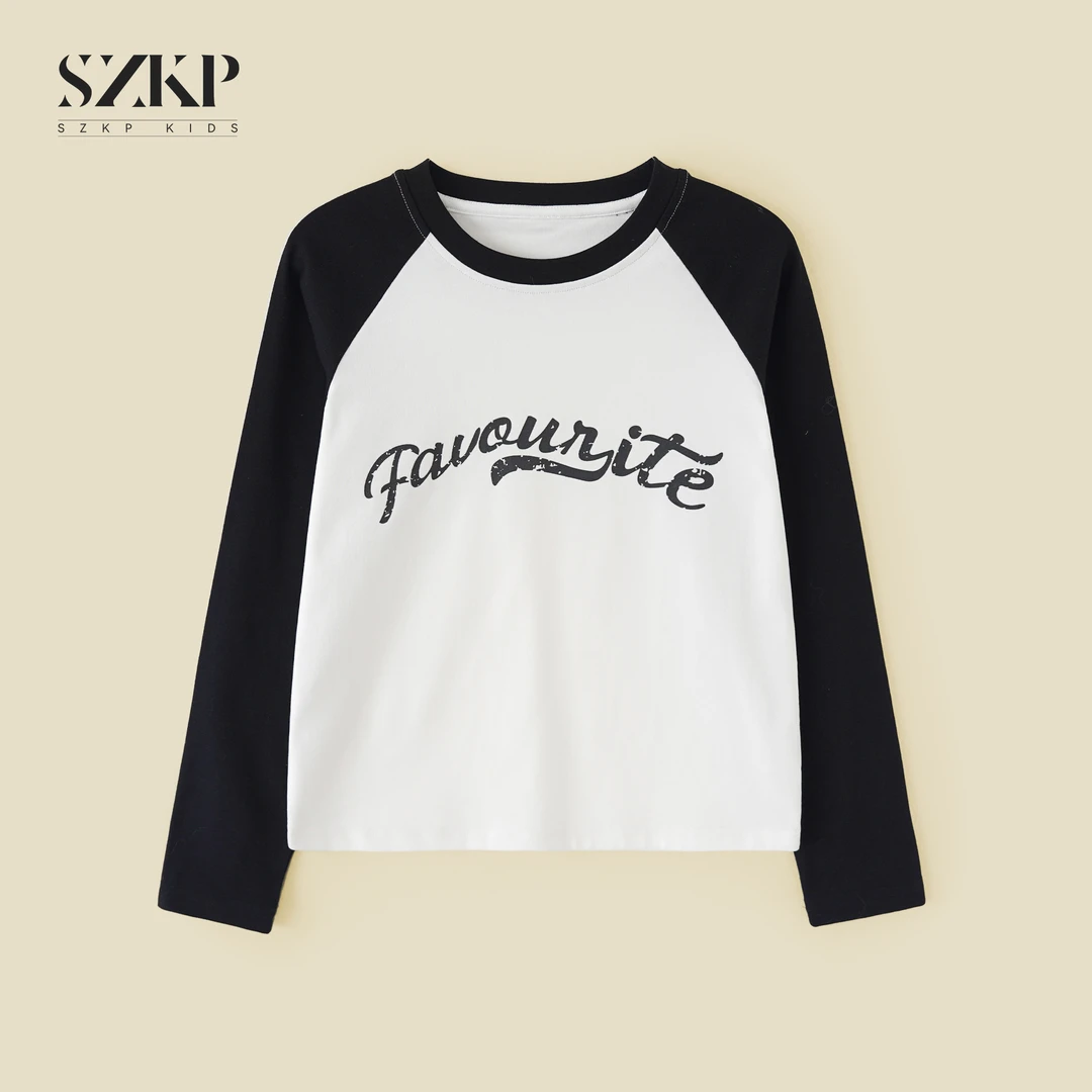 SZKP秋季新款女童装洋气打底衫中大童休闲儿童长袖T恤BGYQ552917
