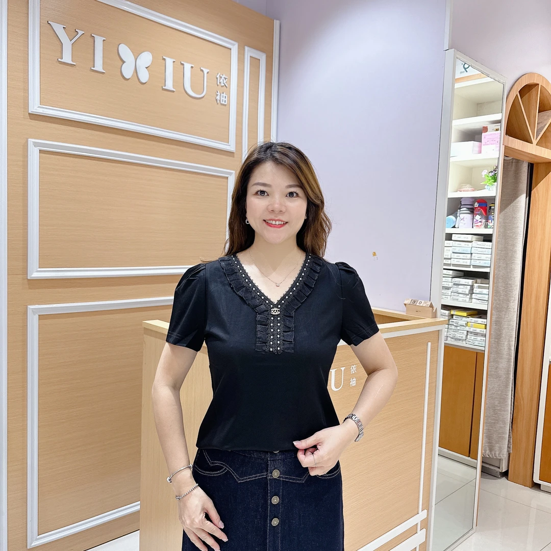 南韩时尚上衣 5-25-8808女夏季修身显瘦洋气气质短袖T恤