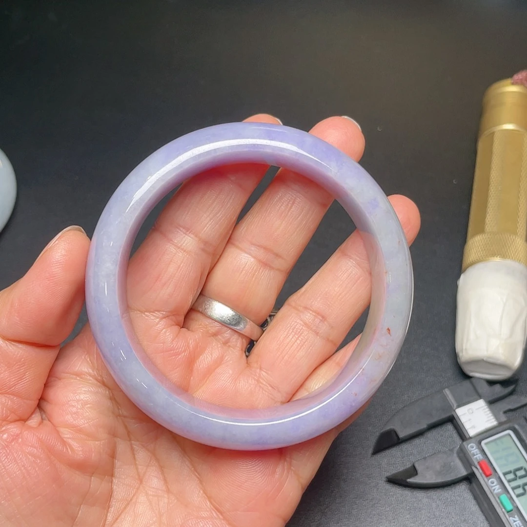 翡翠未镶嵌手镯大宽板紫罗兰翡翠手镯