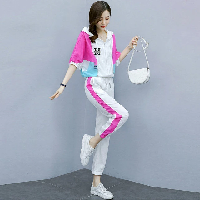 运动休闲套装夏装女2025新款减龄洋气冰丝防晒开衫卫衣时尚两件套