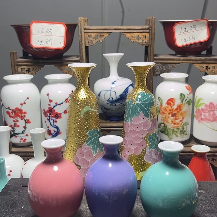 陶摆件景德镇陶瓷三件套