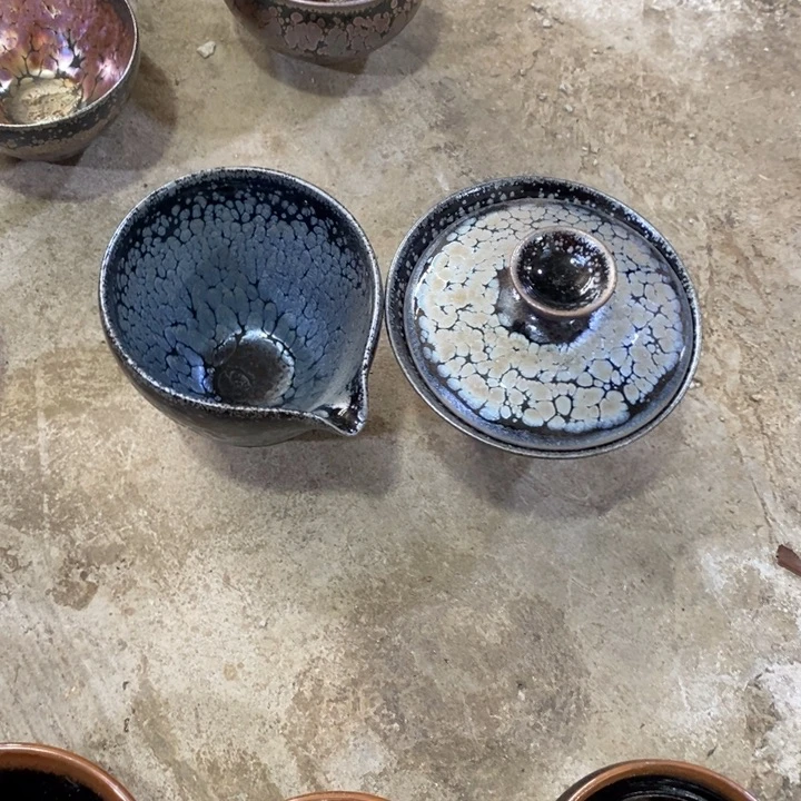 小***咪茶盏建阳建盏微瑕盖碗