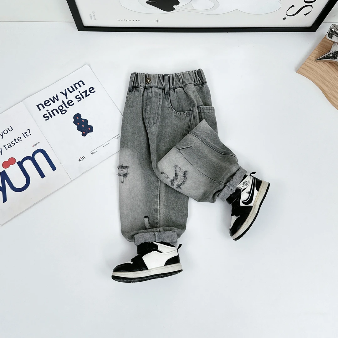 男童裤子春夏款儿童牛仔裤2025新款春装洋气潮WK2538悠悠童话童装