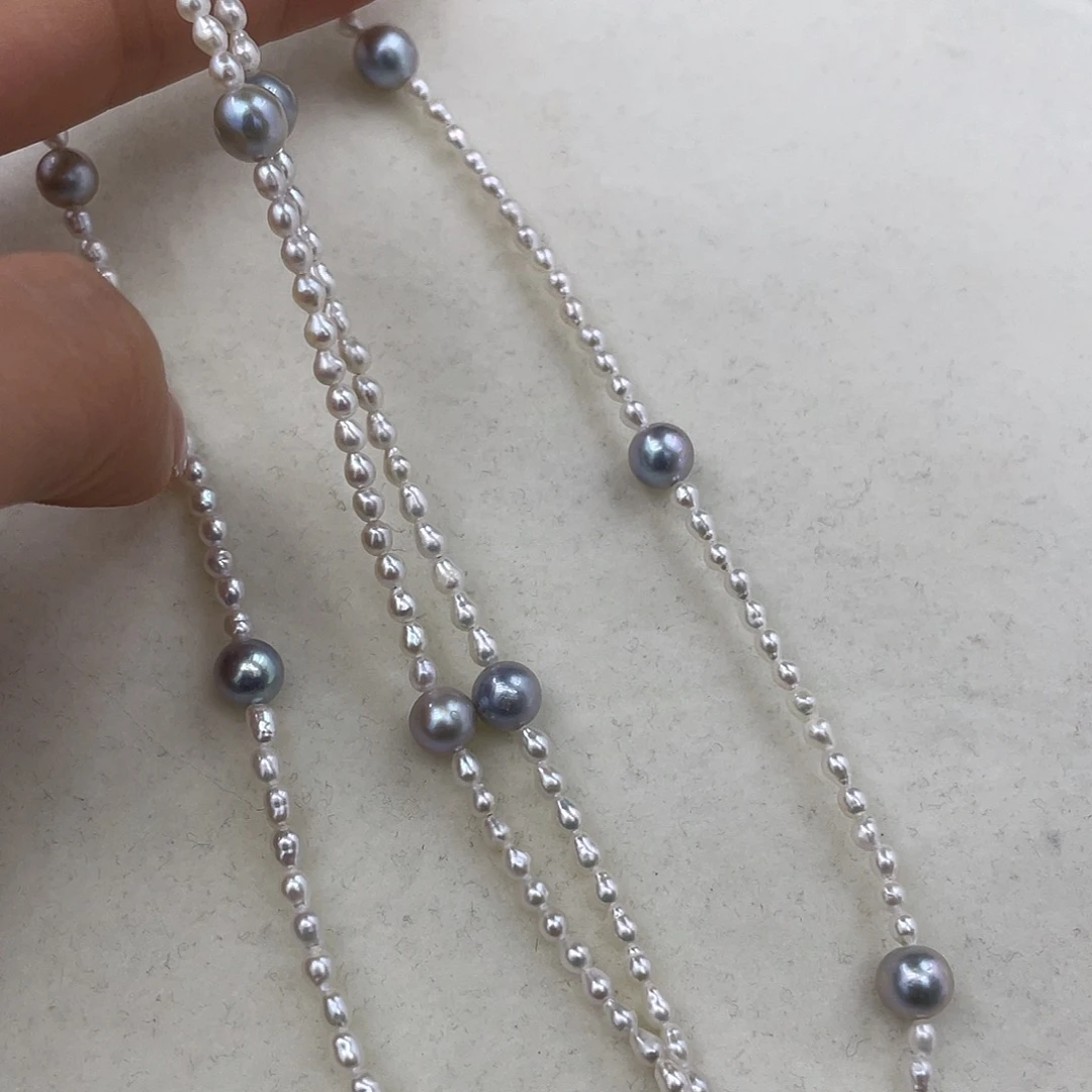 淡水珍珠银S925镶嵌颈饰