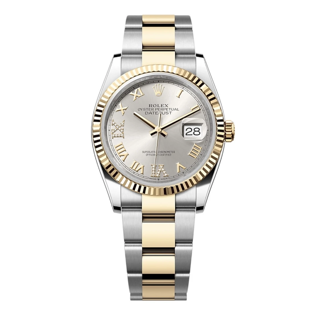 99新 Rolex/劳力士 佰盛日志20年126233-0032银盘罗马数字镶钻36