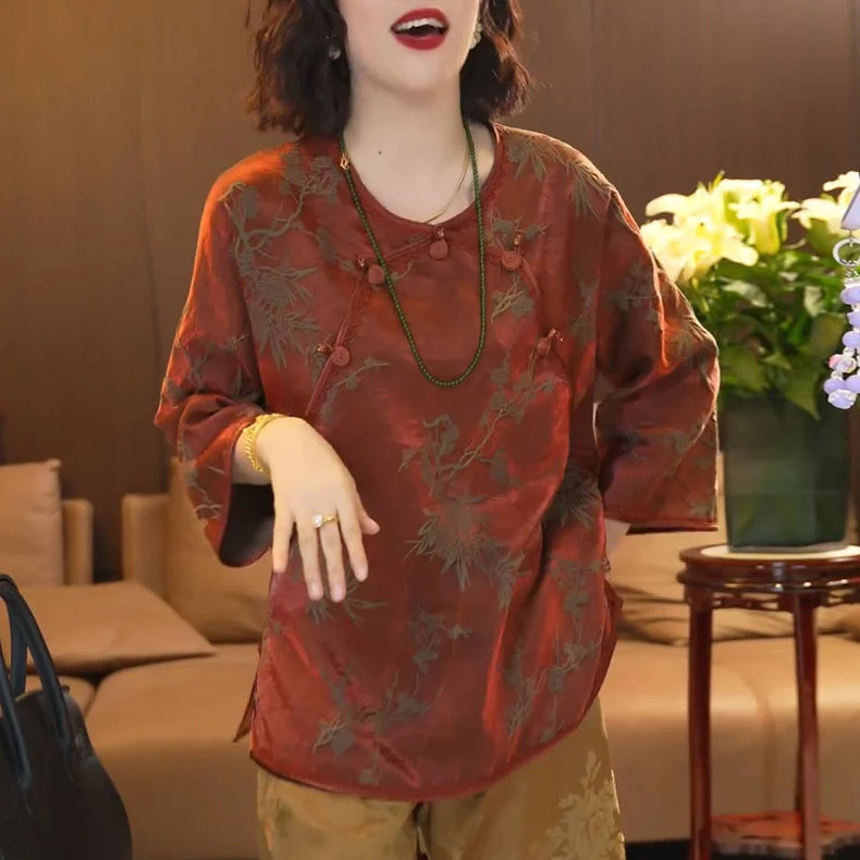 新中式女装国风上衣禅意气质独特高端精致唐装小衫女2025秋季新款