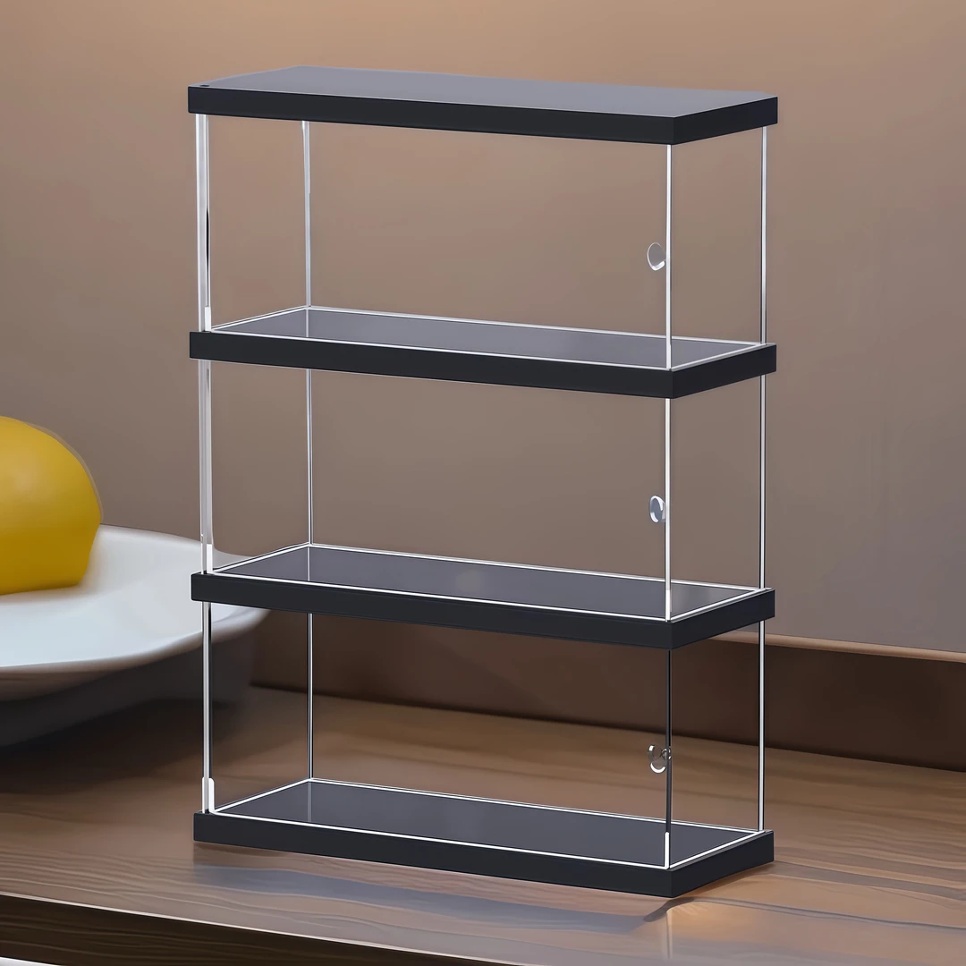 手办收纳展示柜亚克力高清展示盒奥特曼布鲁克收纳盒盲盒防尘罩子