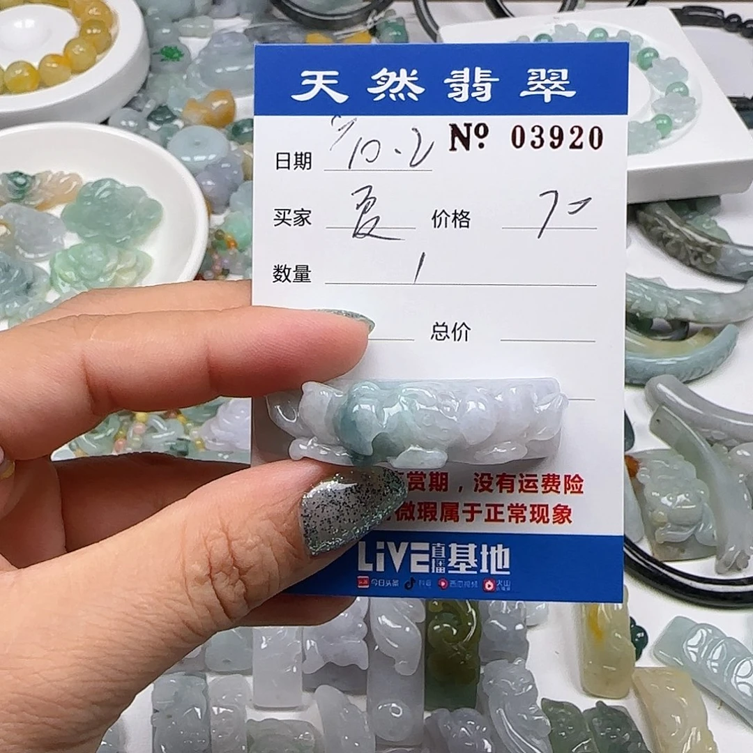 夏***辰翡翠未镶嵌颈饰55