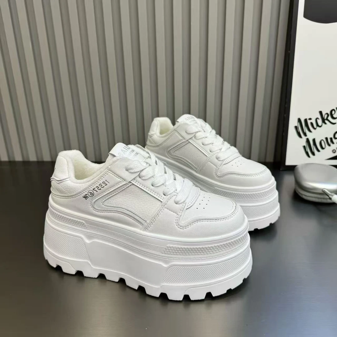 1476-2598款超轻超软松糕厚底加绒大白鞋