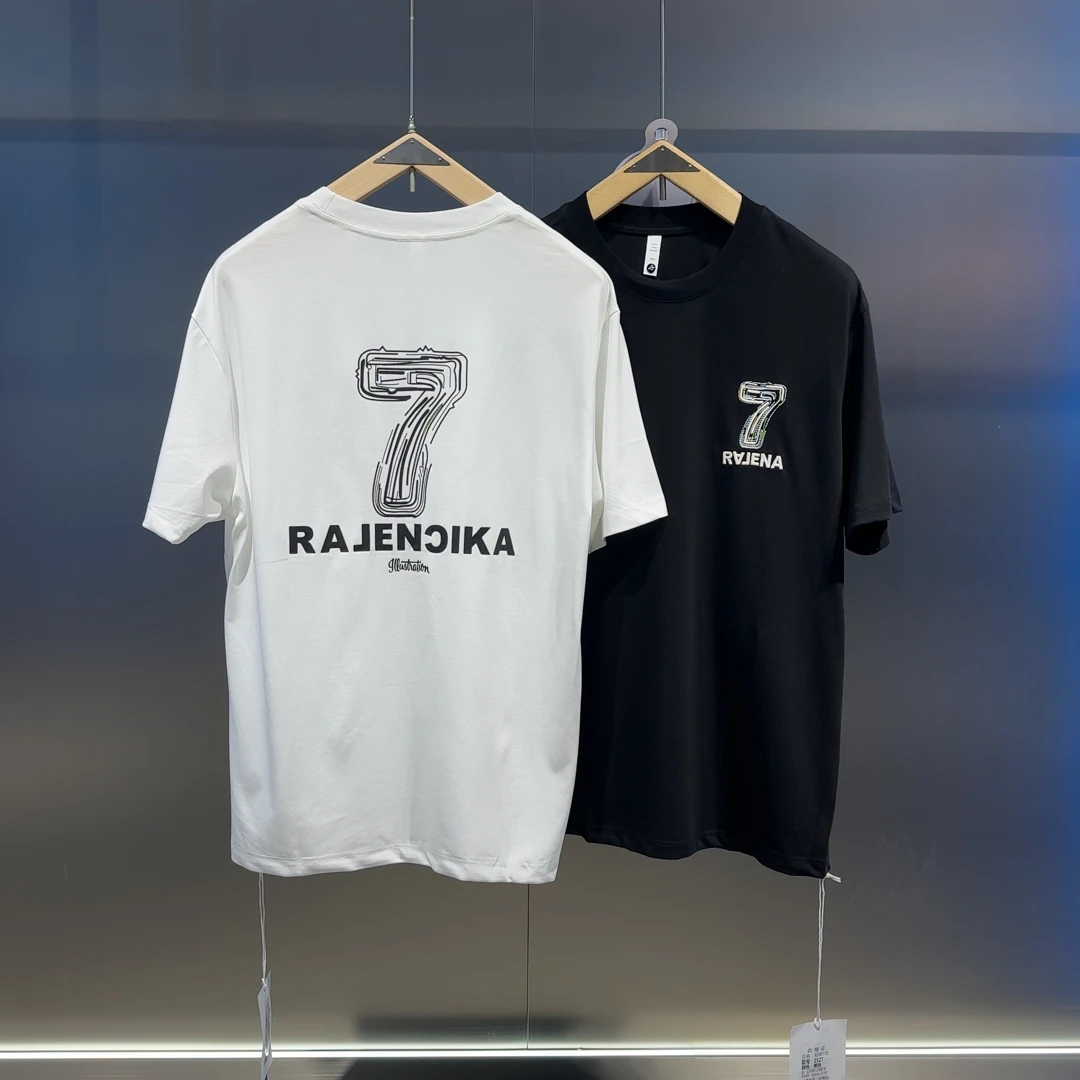 926新款时尚百搭男女同款短袖T恤 2527