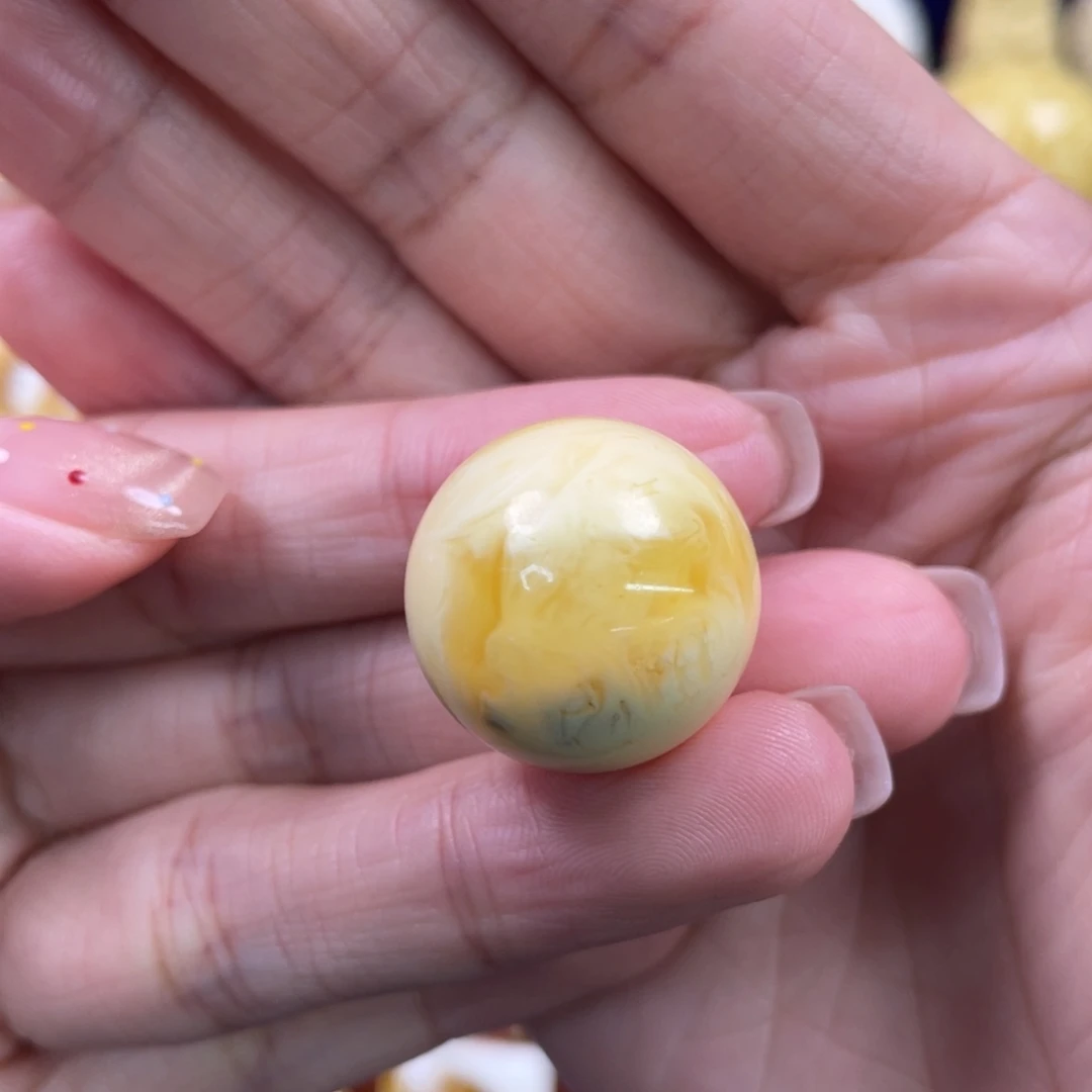 裸石蜜蜡未镶嵌琥珀蜜蜡珠子卡20.8mm