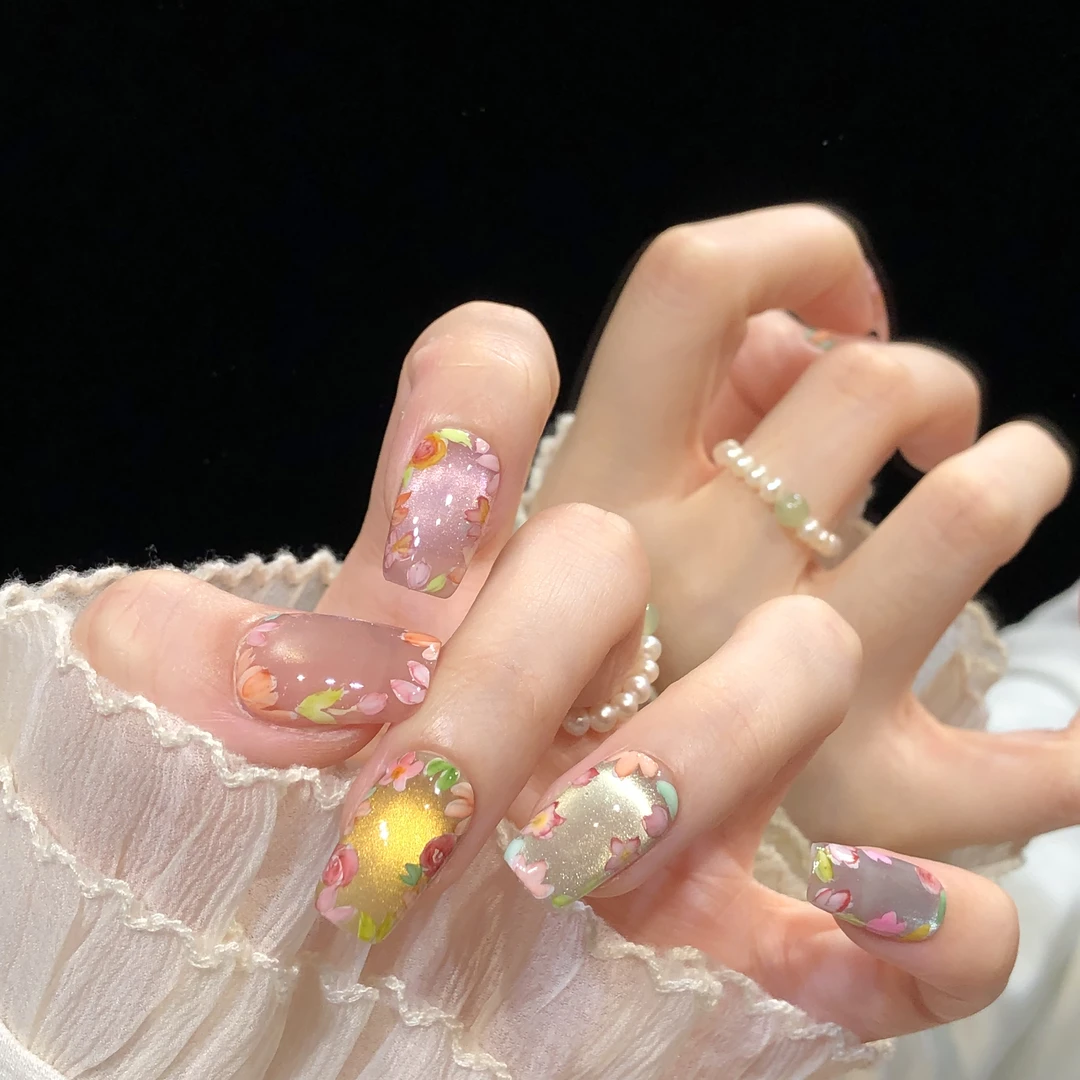 喵公子 【梦幻岛】【设计师款】纯手工穿戴甲可拆卸美甲光疗甲