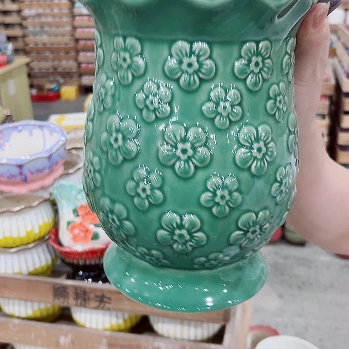 有孔.凑单10元陶瓷花盆发货！