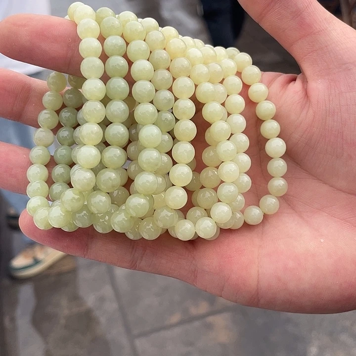 和田玉手镯未镶嵌和田玉冰黄口手串卡8多样性发货拍一发一