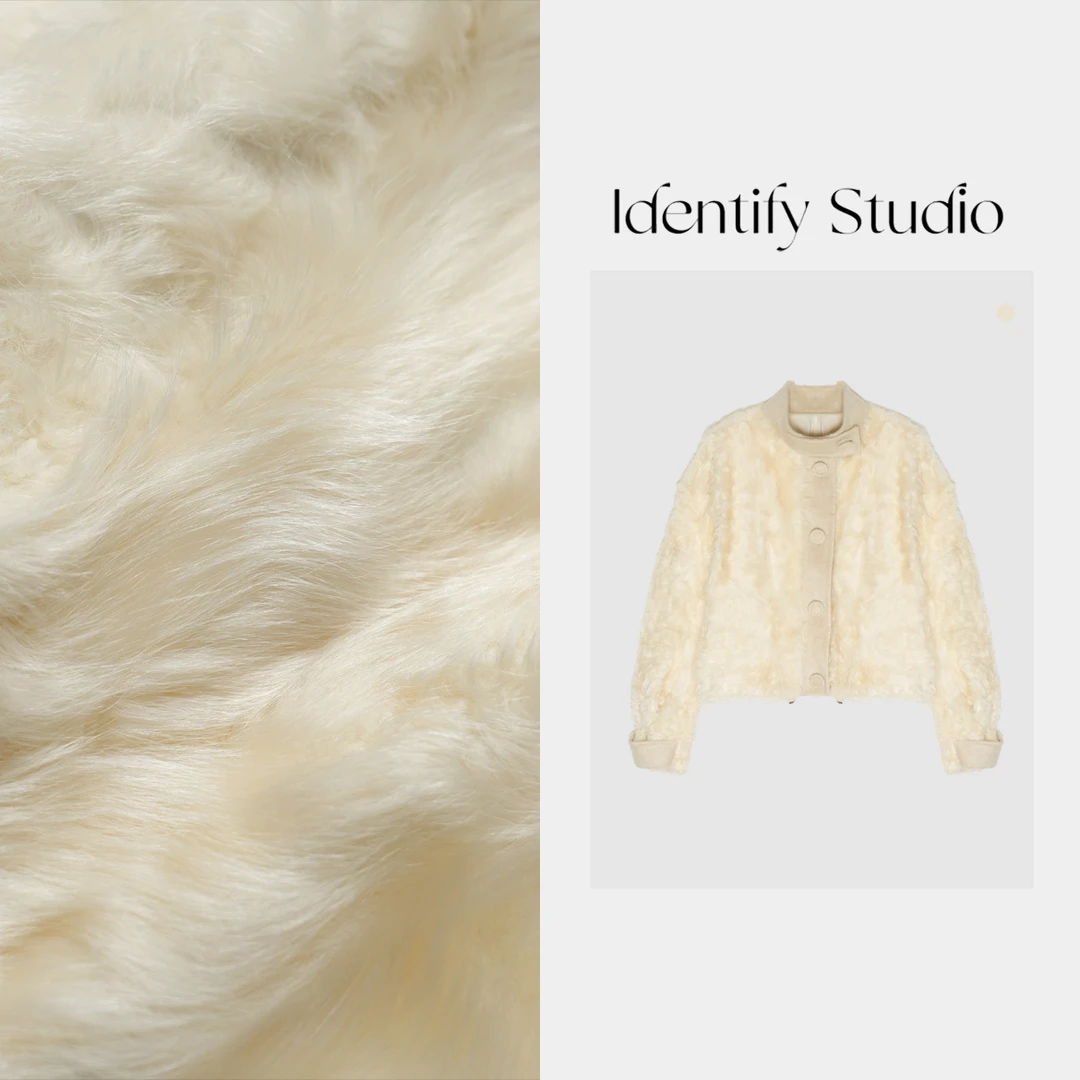 IDENTIFY香香“拼接毛绒一体外套”秋冬外套时尚保暖外套24AW