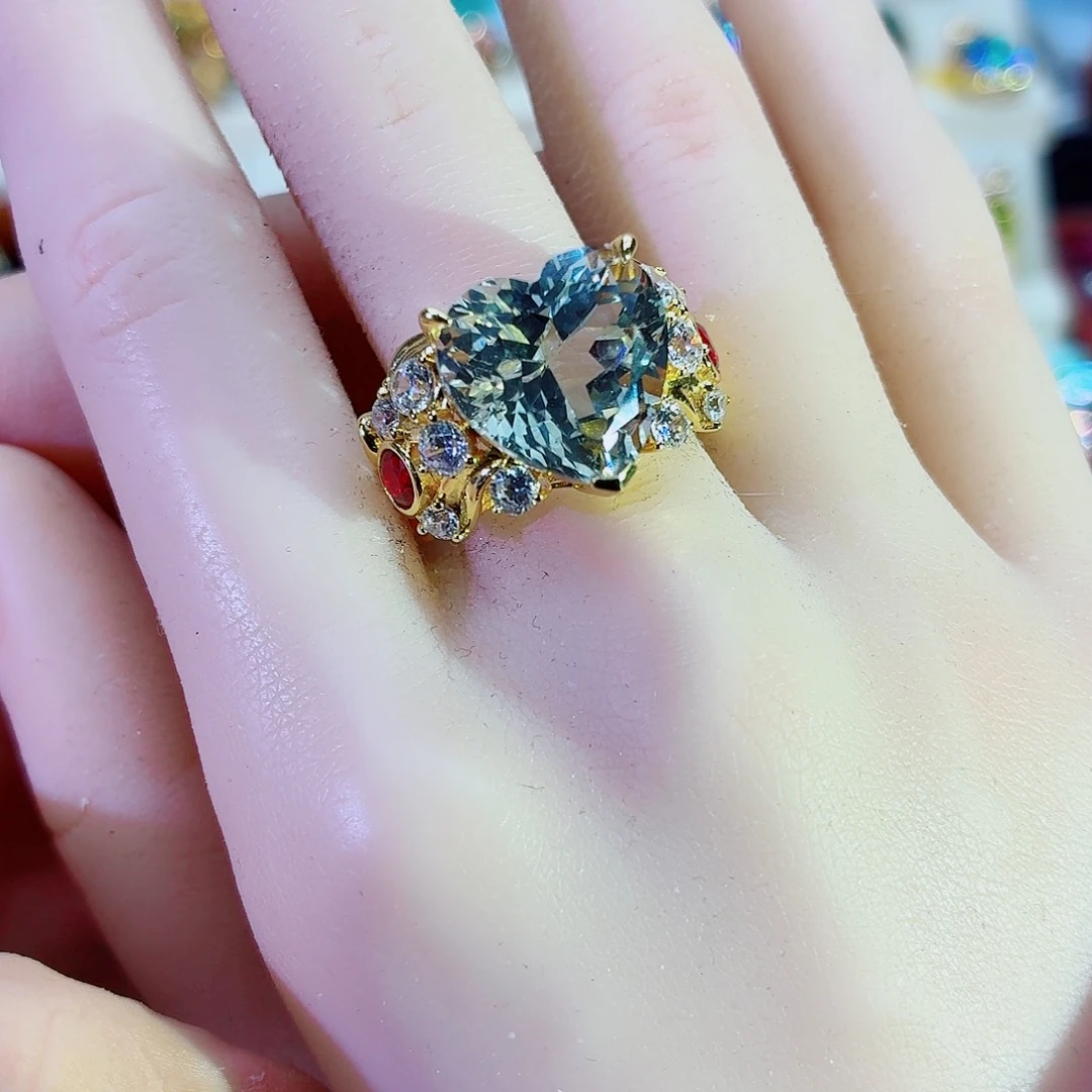 戒指银S925镶嵌托帕石