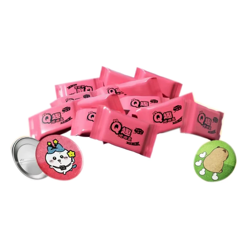 L【盲盒】Q趣萌物世界热门IP吧唧豆135款柄图星光闪电马口铁徽章