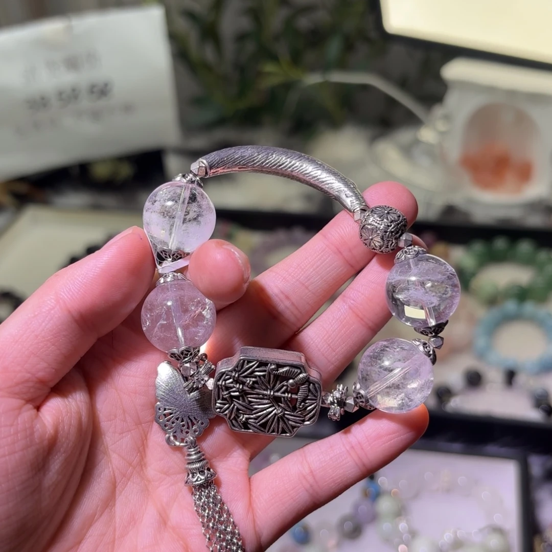 手链烟晶银S925镶嵌